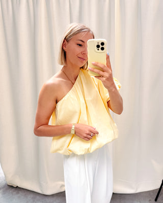 VOLUME CRUSH BLOUSE - YELLOW - By Lenz