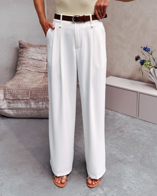 OFFICE CHIC TROUSER - WHITE - By Lenz