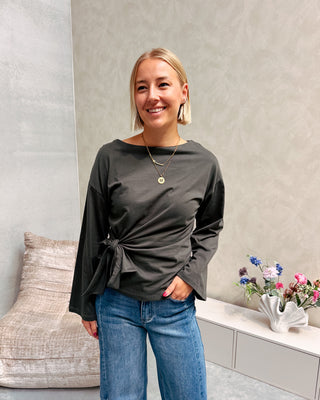 PRE-ORDER! GAELLE BOW LONGSLEEVE - KAKI