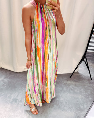 NADINE COLOR SPLASH MAXI DRESS - By Lenz