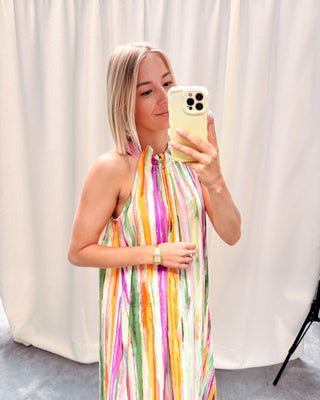 NADINE COLOR SPLASH MAXI DRESS - By Lenz