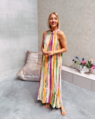 NADINE COLOR SPLASH MAXI DRESS - By Lenz