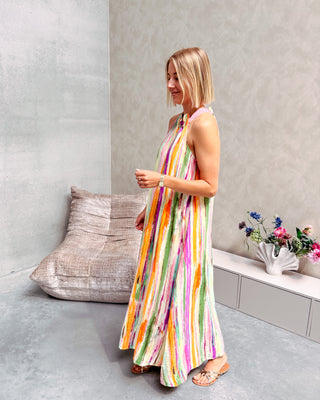 NADINE COLOR SPLASH MAXI DRESS - By Lenz