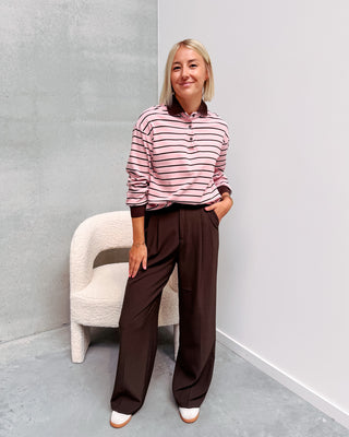 WEEKEND POLO - BROWN/PINK - By Lenz