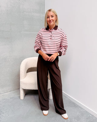 WEEKEND POLO - BROWN/PINK - By Lenz