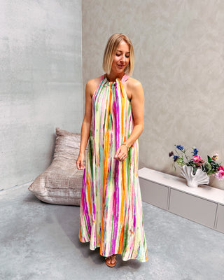 NADINE COLOR SPLASH MAXI DRESS - By Lenz