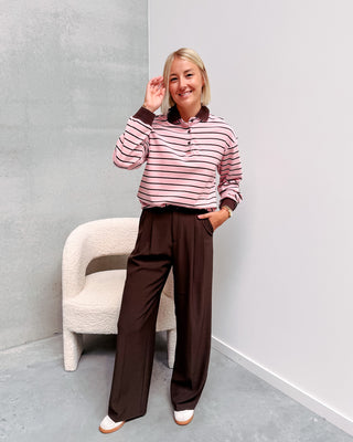 WEEKEND POLO - BROWN/PINK - By Lenz