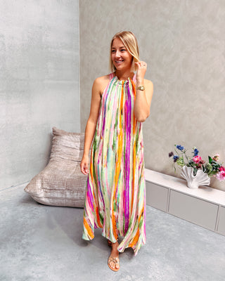 NADINE COLOR SPLASH MAXI DRESS - By Lenz