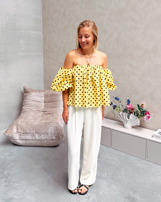 OFFICE CHIC TROUSER - ECRU - By Lenz