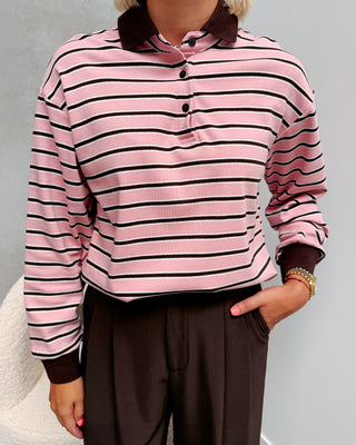 WEEKEND POLO - BROWN/PINK - By Lenz