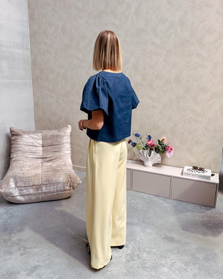 LINN BLOUSE - DENIM BLUE - By Lenz