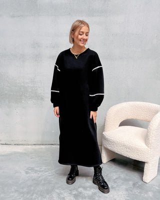 LILY SWEATERDRESS - BLACK - By Lenz