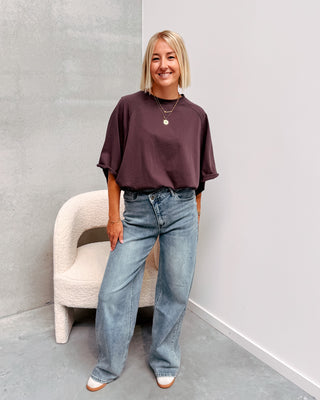 MILO OVERSIZED TEE - BROWN - By Lenz