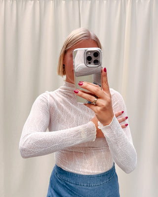 DREAMY MESH TOP - BEIGE