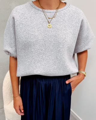 SCOTTIE SWEATER TEE - GREY - By Lenz