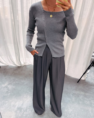 MANDY PRETTY KNIT - GREY - By Lenz