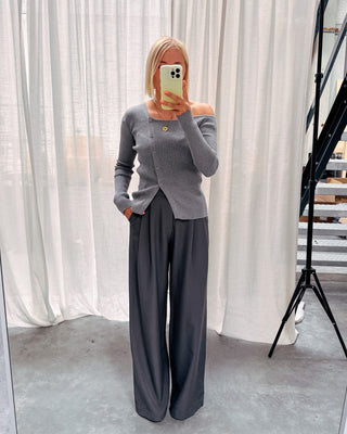 MANDY PRETTY KNIT - GREY - By Lenz