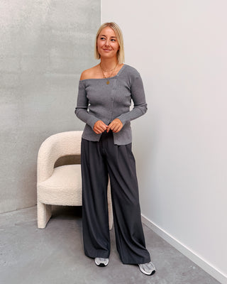 MANDY PRETTY KNIT - GREY - By Lenz