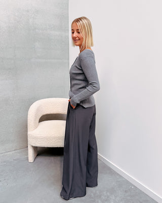 MANDY PRETTY KNIT - GREY - By Lenz