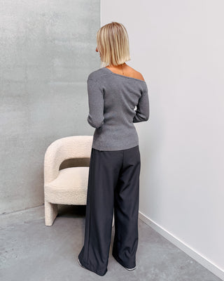 MANDY PRETTY KNIT - GREY - By Lenz