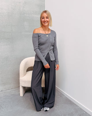 MANDY PRETTY KNIT - GREY - By Lenz