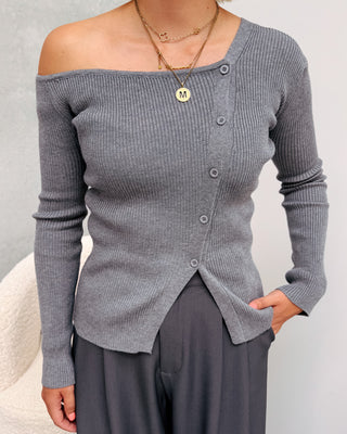 MANDY PRETTY KNIT - GREY - By Lenz