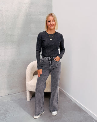 WEDNESDAY WASHED LONGSLEEVE - GREY - By Lenz