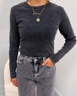 WEDNESDAY WASHED LONGSLEEVE - GREY - By Lenz