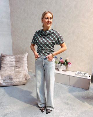 JOLENE CHECK TOP - By Lenz