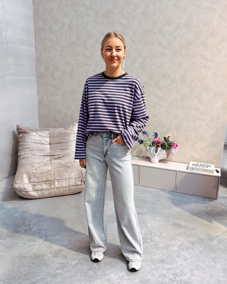 VIOLET LINES LONGSLEEVE TEE - By Lenz