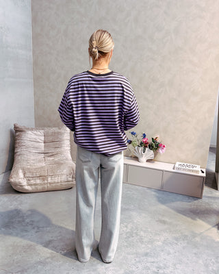 VIOLET LINES LONGSLEEVE TEE - By Lenz