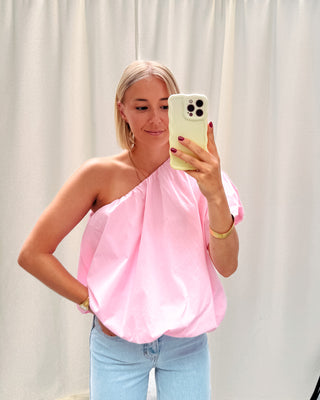 VOLUME CRUSH BLOUSE - PINK - By Lenz