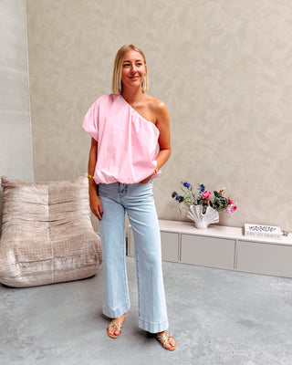 VOLUME CRUSH BLOUSE - PINK - By Lenz
