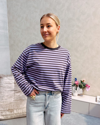 VIOLET LINES LONGSLEEVE TEE - By Lenz