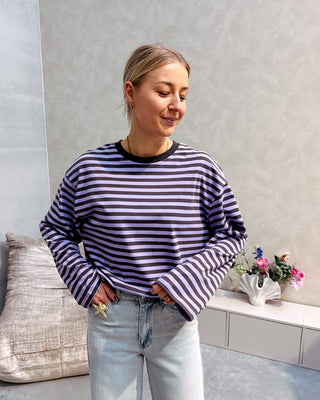 VIOLET LINES LONGSLEEVE TEE - By Lenz