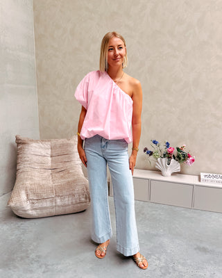 VOLUME CRUSH BLOUSE - PINK - By Lenz