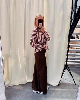 CINNAMON SATIN SKIRT