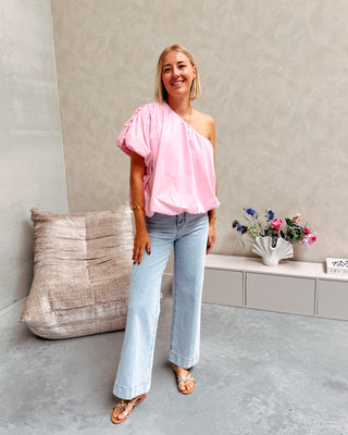 VOLUME CRUSH BLOUSE - PINK - By Lenz