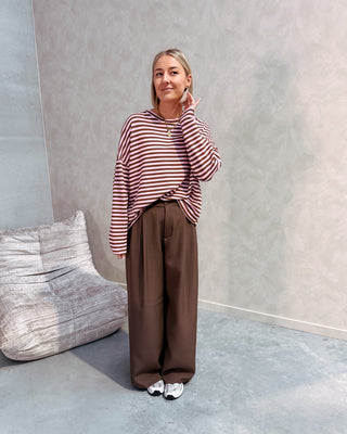 EMILIA TAILORED TROUSERS - BROWN