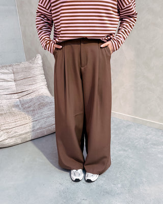 EMILIA TAILORED TROUSERS - BROWN