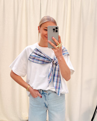SWEET BOW TEE - WHITE - By Lenz