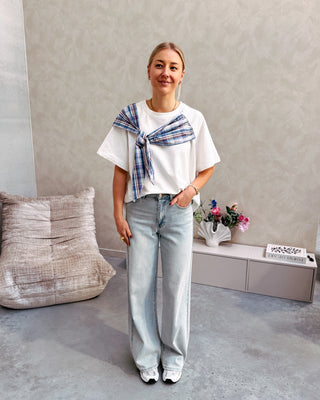 SWEET BOW TEE - WHITE - By Lenz