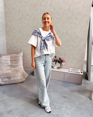SWEET BOW TEE - WHITE - By Lenz