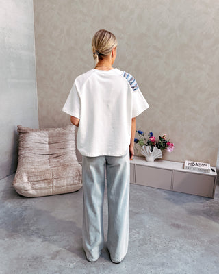 SWEET BOW TEE - WHITE - By Lenz