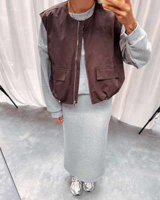 ELINE GILET - CHOCOLAT - By Lenz