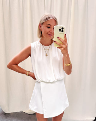 TIFFANY WHITE SKORT DRESS - By Lenz