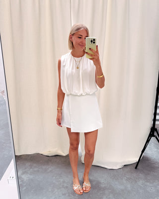 TIFFANY WHITE SKORT DRESS - By Lenz