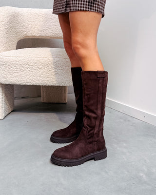 RUE HIGH BOOTS - BROWN - By Lenz