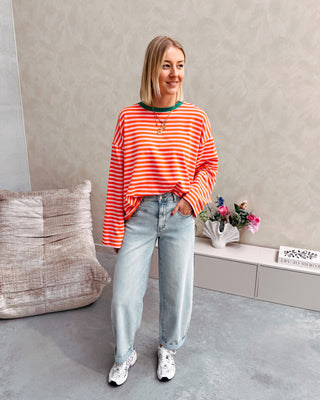 TOOS STRIPED LONGSLEEVE - ROSE/ORANGE/GREEN - By Lenz