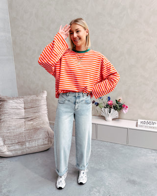 TOOS STRIPED LONGSLEEVE - ROSE/ORANGE/GREEN - By Lenz